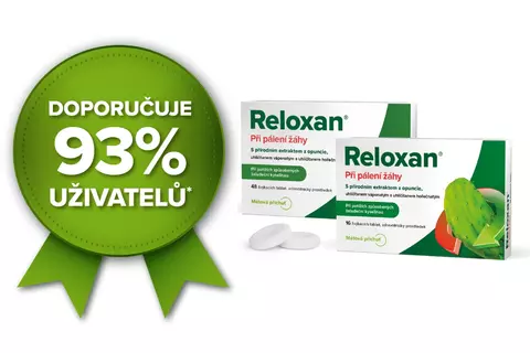 93% uživatelů doporučuje Reloxan na pálení žáhy
